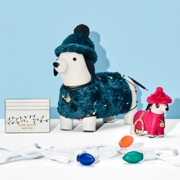 ♠️New Kate Spade Holiday Claude Dachshund Dog Crossbody Bag - Picture 6 of 8